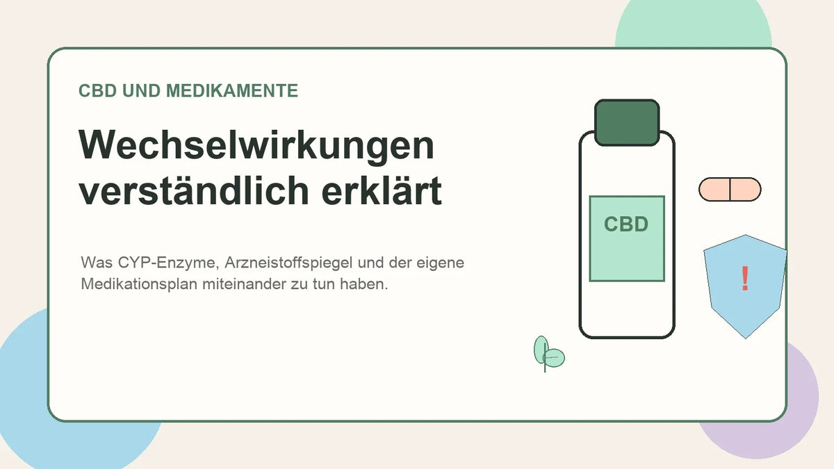 Titelbild: CBD und Medikamente, Wechselwirkungen verständlich erklärt